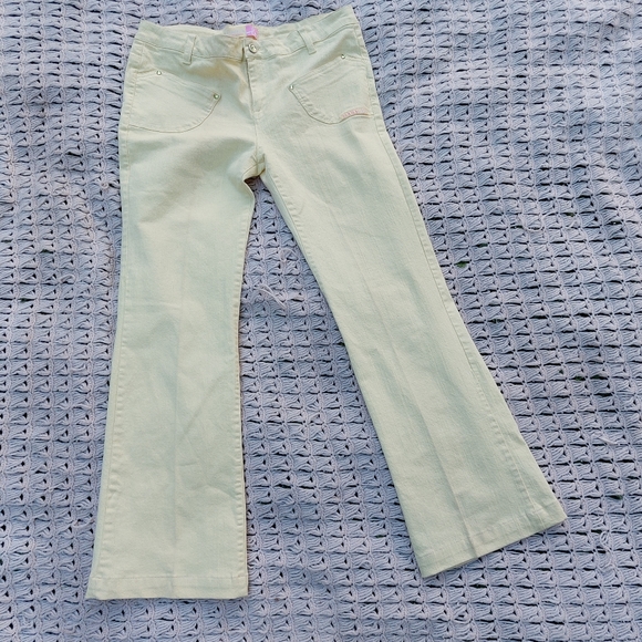 Vtg Y2K Yellow Denim by bebe - Picture 1 of 9